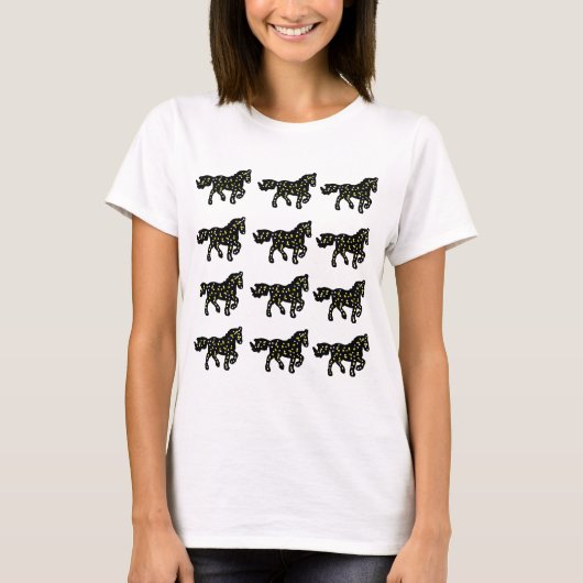 Chinese Zodiac Horse Galaxy – Cosmic Horse Tシャツ (正面)