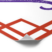 Chinese Zodiac Rooster Papercut ポスター (角)