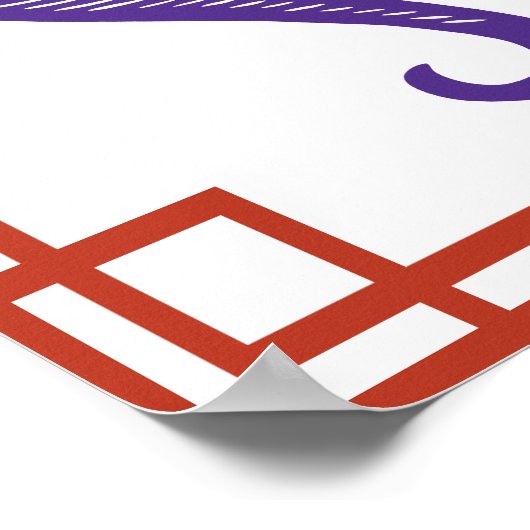 Chinese Zodiac Rooster Papercut ポスター (角)