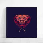 Chinese Zodiac Snake Wall Art Print Rustic Decor キャンバスプリント