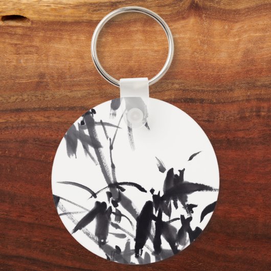 Chinesische Bambus-Tuschekunst  キーホルダー (正面)