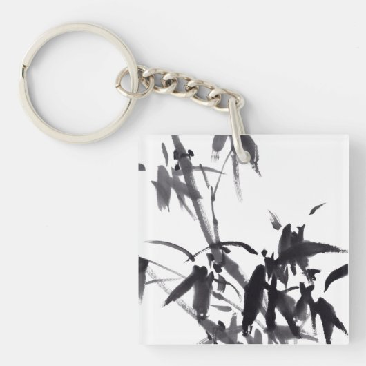 Chinesische Bambus-Tuschekunst  キーホルダー (正面)