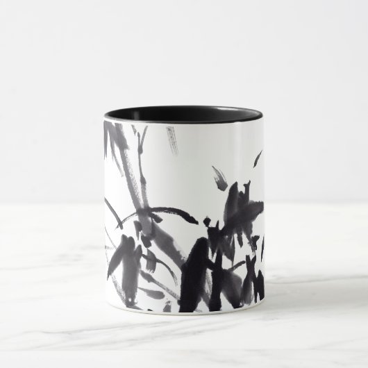 Chinesische Bambus-Tuschekunst マグカップ (中央)