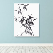 Chinesische Kunst mit  Bambusmalerei  キャンバスプリント (インサイチュ (ウッドフロア))