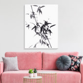 Chinesische Kunst mit  Bambusmalerei  キャンバスプリント (インサイチュ (リビング))