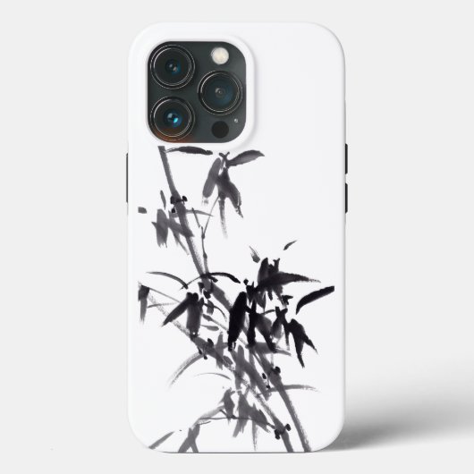Chinesische Kunst mit Bambusmalerei Case-Mate iPhoneケース (裏面)