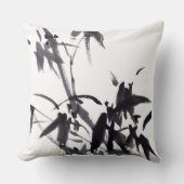 Chinesische Kunst mit Bambusmotiv クッション (正面)