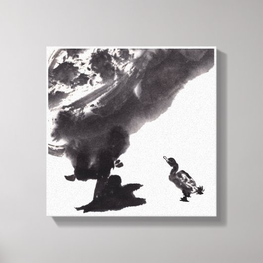 Chinesische Kunst mit Entenmotiv キャンバスプリント (正面)