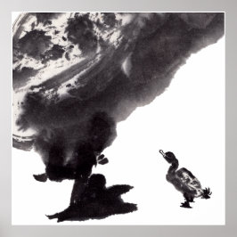 Chinesische Kunst mit Entenmotiv ポスター