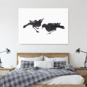 Chinesische Kunst mit Vogelmotiv キャンバスプリント (インサイチュ (寝室))