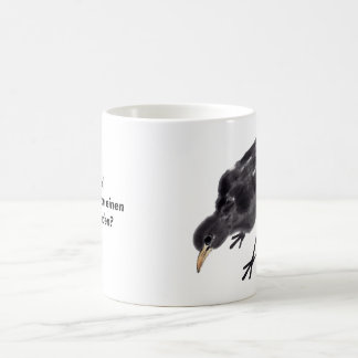 Chinesische Tuschekunst mit Amsel-Vogelmotiv  コーヒーマグカップ