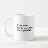 Chinesische Tuschekunst mit Amsel-Vogelmotiv  コーヒーマグカップ (左)