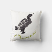 Chinesische Tuschekunst mit Entenmotiv クッション (正面)