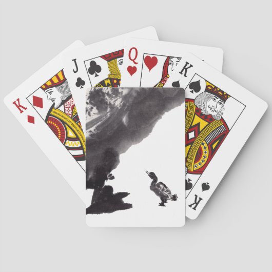 Chinesische Tuschekunst   mit Entenmotiv トランプ (裏面)