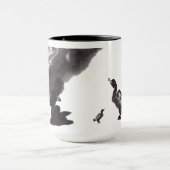 Chinesische Tuschekunst mit Entenmotiv マグカップ (中央)