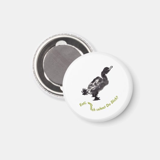 Chinesische Tuschekunst mit Entenmotiv マグネット (正面/裏面)