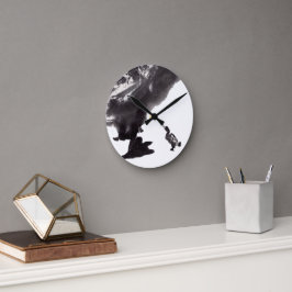 Chinesische Tuschekunst mit Entenmotiv ラウンド壁時計