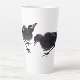 Chinesische Tuschekunst mit Vogelmotiv カフェラテマグ