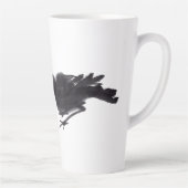 Chinesische Tuschekunst mit Vogelmotiv カフェラテマグ (右)