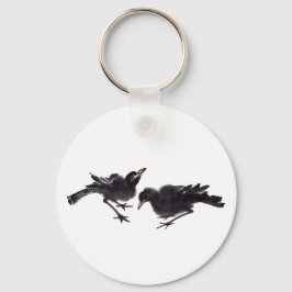 Chinesische Tuschekunst mit Vogelmotiv キーホルダー