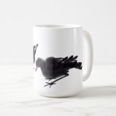 Chinesische Tuschekunst mit Vogelmotiv コーヒーマグカップ (正面右)
