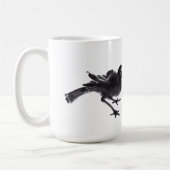 Chinesische Tuschekunst mit Vogelmotiv コーヒーマグカップ (左)