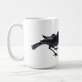 Chinesische Tuschekunst mit Vogelmotiv コーヒーマグカップ