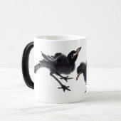 Chinesische Tuschekunst mit Vogelmotiv モーフィングマグカップ (正面左)