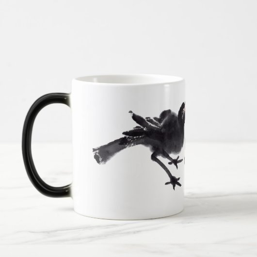 Chinesische Tuschekunst mit Vogelmotiv モーフィングマグカップ (左)