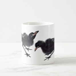 Chinesische Tuschekunst mit Vogelmotiv モーフィングマグカップ