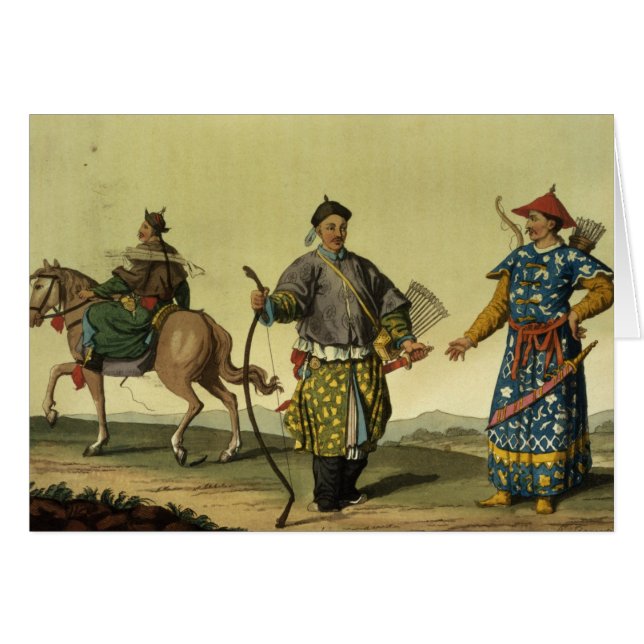 Chingのmilitaからのモンゴル人8の旗の兵士 (正面横)