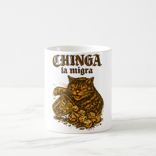  Chinga la migra Cat anti-ICE | Political Protest  コーヒーマグカップ (中央)