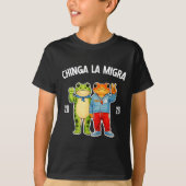 Chinga la migra funny frog protest graphic  tシャツ (正面)