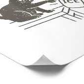 Chinga La Migra Immigration Abolish Ice Funny Cat  ポスター (角)