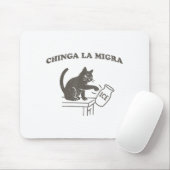Chinga La Migra Immigration Abolish Ice Funny Cat  マウスパッド (マウス)
