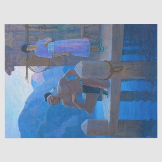 Chingachgook by Newell Convers Wyeth 薄葉紙 (正面)