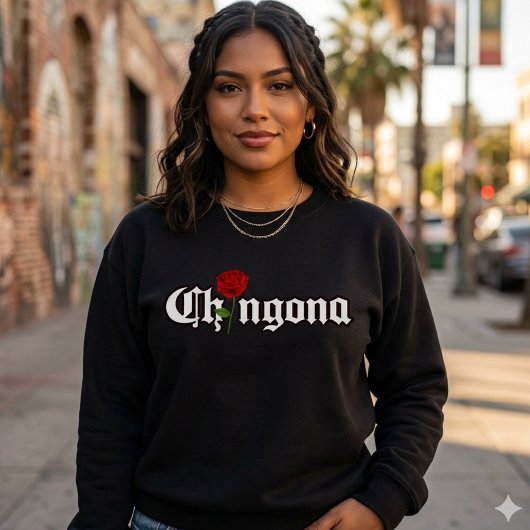 Chingona Red Rose sweatshirt スウェットシャツ