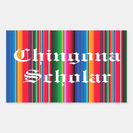 Chingona Scholar Sarapeステッカー 長方形シール