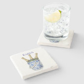 Chinoierie Ice Bucketのシャンパン ストーンコースター (横)