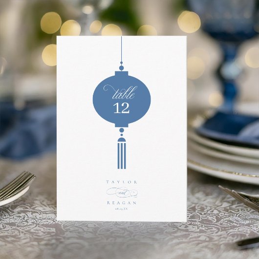 Chinoiserie'つるs Lantern Motif Table No. ID1094 招待状