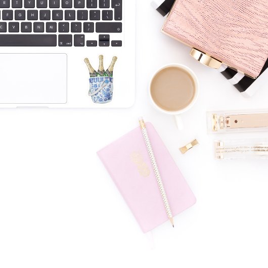 ChinoiserieのシャンパンIce Bucket Vinyl Sticker シール