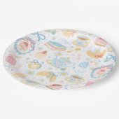 Chinoiserieのティータイムパターン ペーパープレート (アングル)