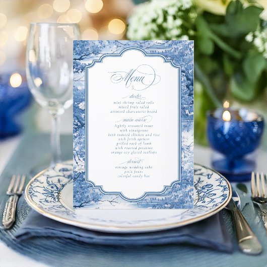 Chinoiserieのパターンと縁ど装飾ID1094 メニュー