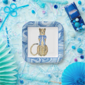 Chinoiserieウォーターカラーボウチーテパーティープレート ペーパープレート (パーティー)