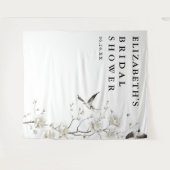 Chinoiserieエレガントブライダルシャワー写真の背景 タペストリー (正面(横))