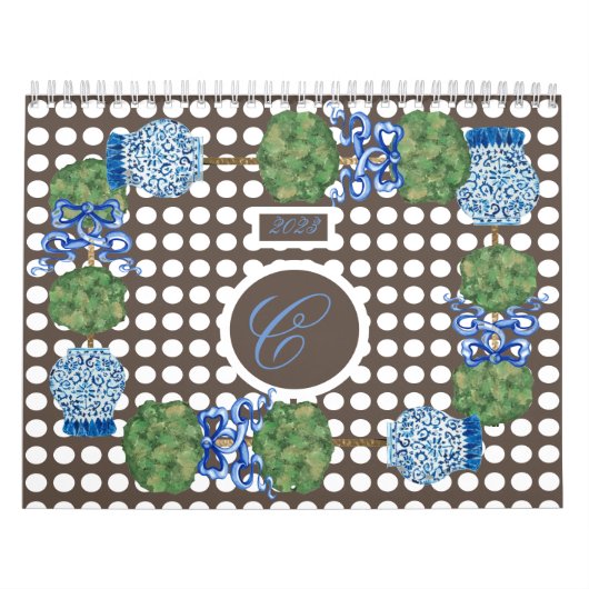 Chinoiserieガーデントピアリージンジャージャールジャー カレンダー (カバー)