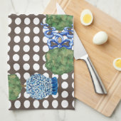 Chinoiserieガーデントピアリージンジャージャールジャー キッチンタオル (四つ折り)