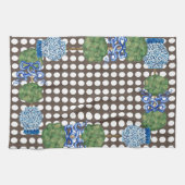 Chinoiserieガーデントピアリージンジャージャールジャー キッチンタオル (横)