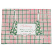 Chinoiserieクリスマスウェディングパーティーありがとう ラージペーパーバッグ (正面)