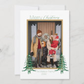 Chinoiserieクリスマスセージ緑のパゴダ1 – 写真 シーズンカード (正面)